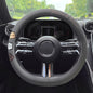 Round Style Car Universal Cartoon Pattern Plush Warm Anti-skid Steering Wheel Cover, Diameter: 38cm, Round Style