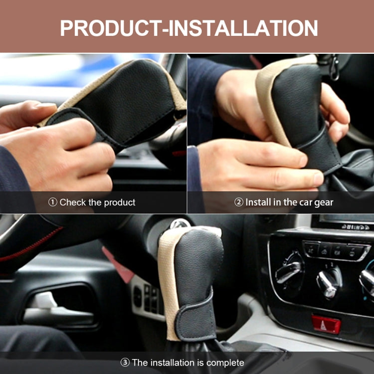 Universal Car PU Leather Gear Shift Knob Protective Cover