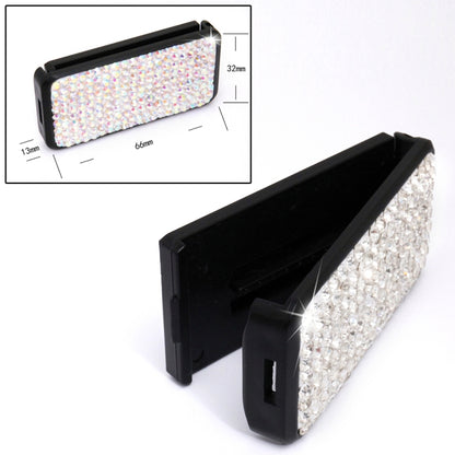 Car Seat Belts Crystal Clip Fixer Tightening Regulator, Crystal Black