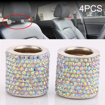 4 PCS Car Crystal Head Pillow Modified Decoration