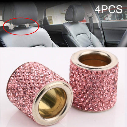 4 PCS Car Crystal Head Pillow Modified Decoration