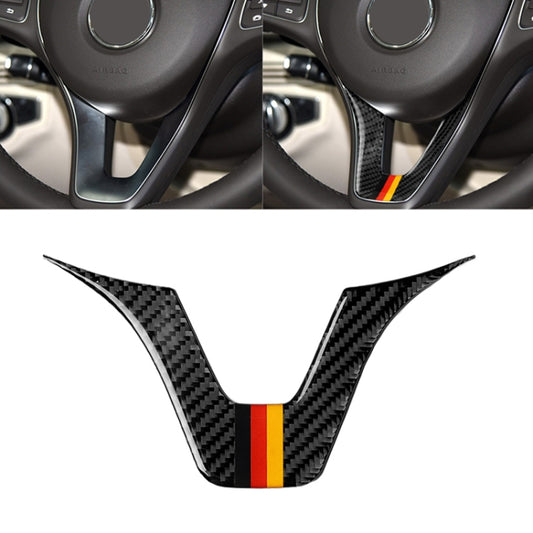 Car German Flag Carbon Fiber Steering Wheel Decorative Sticker for Mercedes-Benz, Steering Wheel (German Flag A)