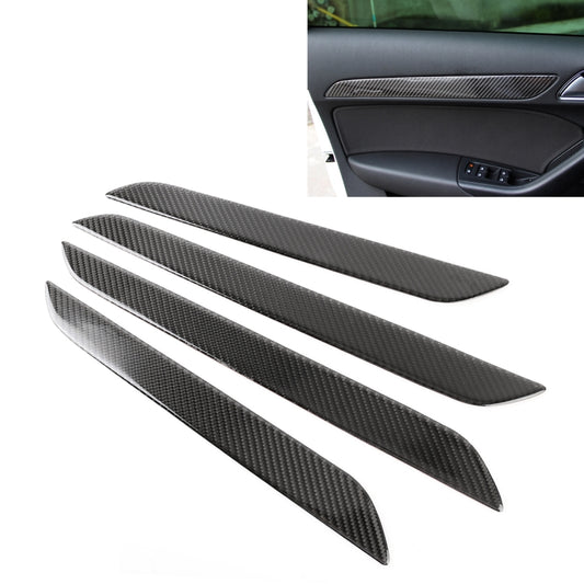 4 PCS Carbon Fibre Car Door Panel Decorative Sticker for Audi Q3 2013-2018, Door Panel