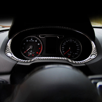 Carbon Fibre Car Dashboard Frame Decorative Sticker for Audi Q3 2013-2018, Dashboard Frame