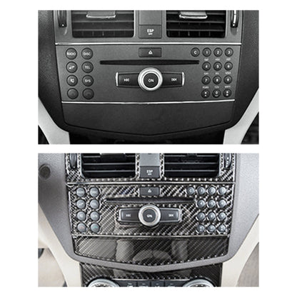 2 PCS Car CD Adjustment Frame Carbon Fiber Decorative Sticker for Mercedes-Benz W204 2007-2010, CD Adjustment Frame (A)