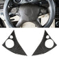 2 PCS Car Steering Wheel Button Carbon Fiber Decorative Sticker for Mercedes-Benz W204 2007-2010, Steering Wheel Button
