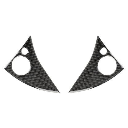 2 PCS Car Steering Wheel Button Carbon Fiber Decorative Sticker for Mercedes-Benz W204 2007-2010, Steering Wheel Button