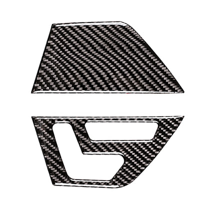 2 PCS Car Front Door Seat Adjustment Frame Carbon Fiber Decorative Sticker for Mercedes-Benz W204 2007-2013, Front Door Seat Adjustment Frame