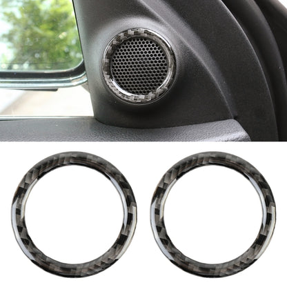 2 PCS Car Front Horn Carbon Fiber Decorative Sticker for Jeep Grand Cherokee 2014-2017, Front Horn