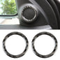 2 PCS Car Front Horn Carbon Fiber Decorative Sticker for Jeep Grand Cherokee 2014-2017, Front Horn