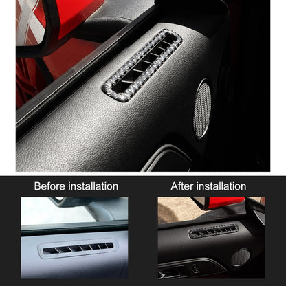 2 PCS Car Door Outlet Decorative Sticker Air Vent Moulding Trim Decorative Strip for Ford Mustang 2015-2020, Door Air Vent