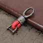 Weaving Band Metal Car Key Ring Braided Belt Key Chain