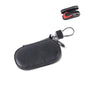 Universal Pure Cow Leather Waist Hanging Zipper Wallets Key Holder Bag (No Include Key), Key Holder Bag Black