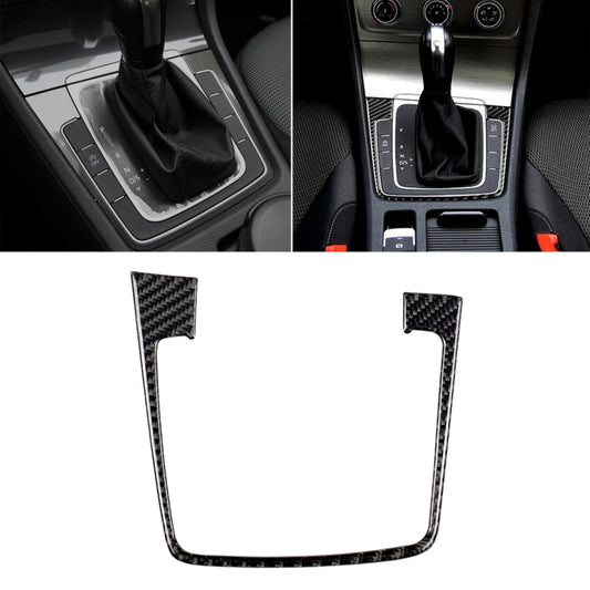 Car Carbon Fiber Gear Position Panel Frame Decorative Sticker for Volkswagen Golf 7 2018-, without Hole and Start and Stop, Left Drive, Gear Position