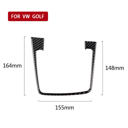 Car Carbon Fiber Gear Position Panel Frame Decorative Sticker for Volkswagen Golf 7 2018-, without Hole and Start and Stop, Left Drive, Gear Position