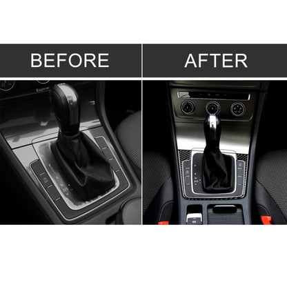 Car Carbon Fiber Gear Position Panel Frame Decorative Sticker for Volkswagen Golf 7 2018-, without Hole and Start and Stop, Left Drive, Gear Position