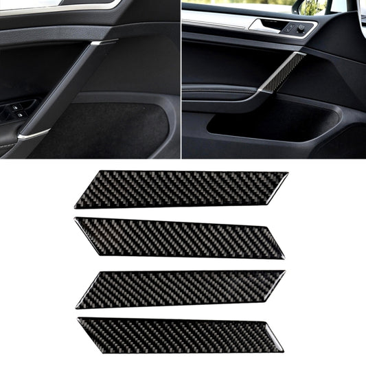 Car Carbon Fiber Door Handle Decorative Sticker for Volkswagen Golf 7 2013-2017, Door Handle