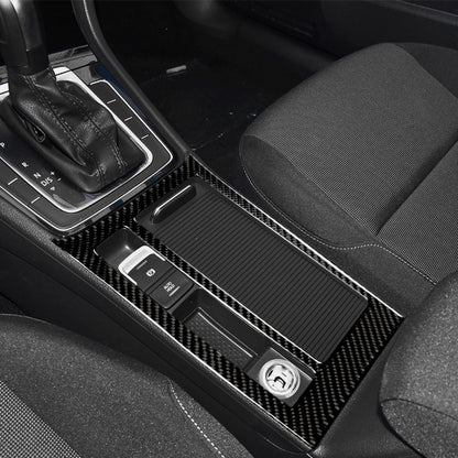 Car Carbon Fiber Water Cup Panel Decorative Sticker for Volkswagen Golf 7 2013-2017, Left Drive, Water Cup Panel