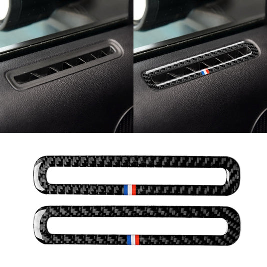 2 PCS Car USA Color Carbon Fiber Door Air Outlet Decorative Sticker for Ford Mustang 2015-2017, Door Air Outlet