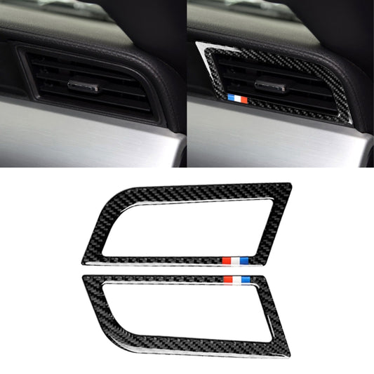 2 PCS Car USA Color Carbon Fiber Side Air Outlet Decorative Sticker for Ford Mustang 2015-2017, Side Air Outlet