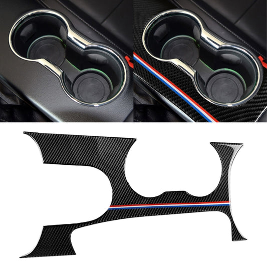 Car USA Color Carbon Fiber Left Drive Gear Position Panel Decorative Sticker for Ford Mustang 2015-2017, Left Drive Gear Position