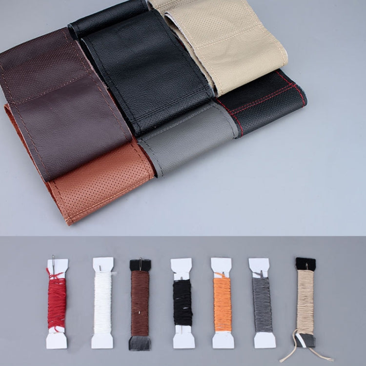 Car Universal Genuine Leather Hand-stitched Steering Wheel Cover