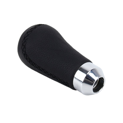 Universal Car Modified Shifter Black Leather Lever Manual 5-Speed Gear Shift Knob, 5-Speed Gear Shift Knob