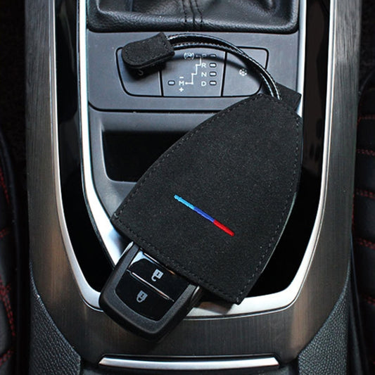 Universal Car Remote Smart Key Case Suede Protective Cover, Light Blue
