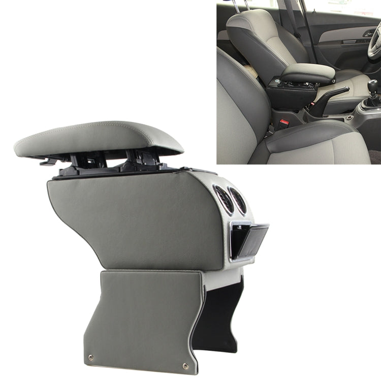 Car ABS Leather Wrapped Armrest Box with Fast Charge USB Holes and Cables for Tiguan, For Tiguan(Grey)
