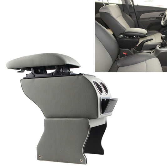 Car ABS Leather Wrapped Armrest Box with Fast Charge USB Holes and Cables for Tiguan, For Tiguan(Grey)