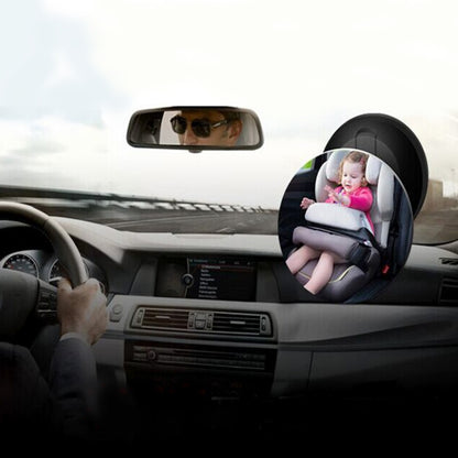 Car Auto 360 Degree Adjustable Baby View Mirror Rear Baby Safety Convex Mirror, Diameter: 75mm, 75mm
