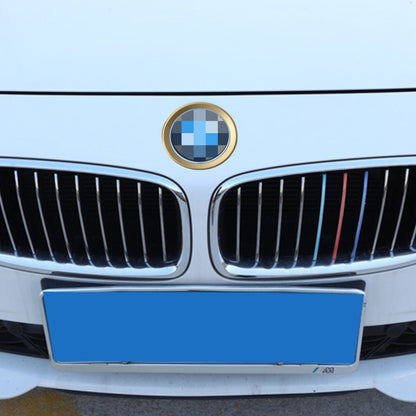 2 PCS Car Logo Decorative Circle Steering Wheel Decoration Ring Sticker Logo Car Styling Modification Car Front Logo Ring Decoration Rear Cover Trim Hood Emblem Rings for BMW 5 Series, For BMW 5 Series