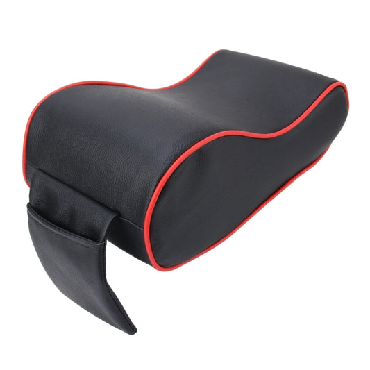 Universal Car PU Leather and Memory Foam Wrapped  Armrest Box Breathable Car Armrest Box Mat with Phone Holder Storage Bag, without Card Slot (Black Red), without Card Slot (Black ), without Card Slot (Khaki), without Card Slot (Brown)