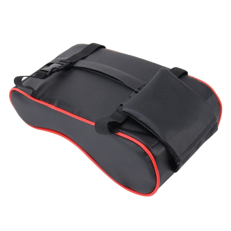 Universal Car PU Leather and Memory Foam Wrapped  Armrest Box Breathable Car Armrest Box Mat with Phone Holder Storage Bag, without Card Slot (Black Red), without Card Slot (Black ), without Card Slot (Khaki), without Card Slot (Brown)