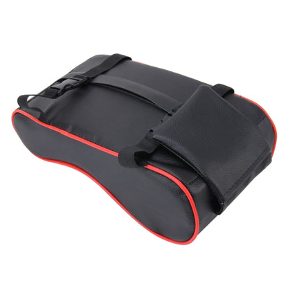 Universal Car PU Leather and Memory Foam Wrapped  Armrest Box Breathable Car Armrest Box Mat with Phone Holder Storage Bag, without Card Slot (Black Red), without Card Slot (Black ), without Card Slot (Khaki), without Card Slot (Brown)