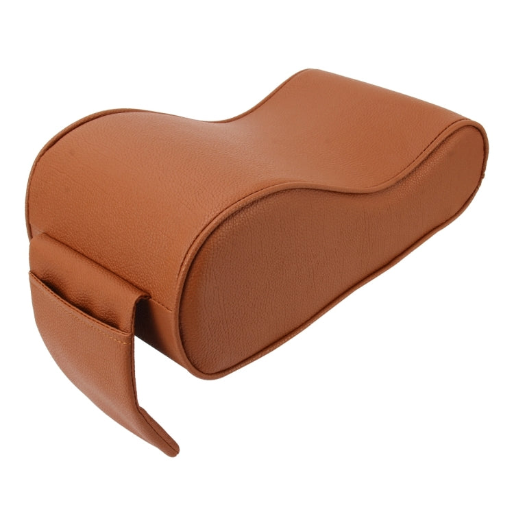 Universal Car PU Leather and Memory Foam Wrapped  Armrest Box Breathable Car Armrest Box Mat with Phone Holder Storage Bag, without Card Slot (Black Red), without Card Slot (Black ), without Card Slot (Khaki), without Card Slot (Brown)