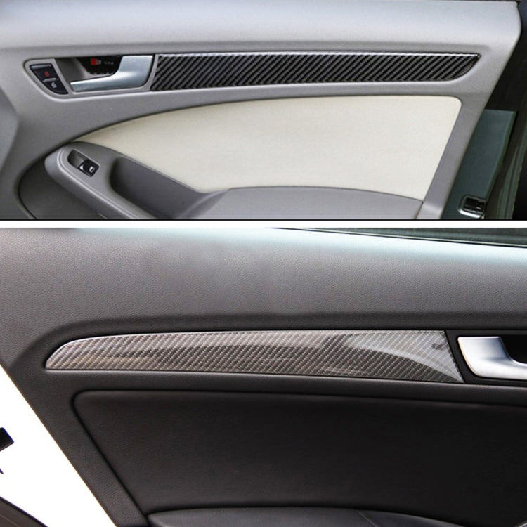 4 PCS Car Carbon Fiber Inner Door Panel Decorative Sticker for Audi A4L / A5 / Q5 2009-2016
