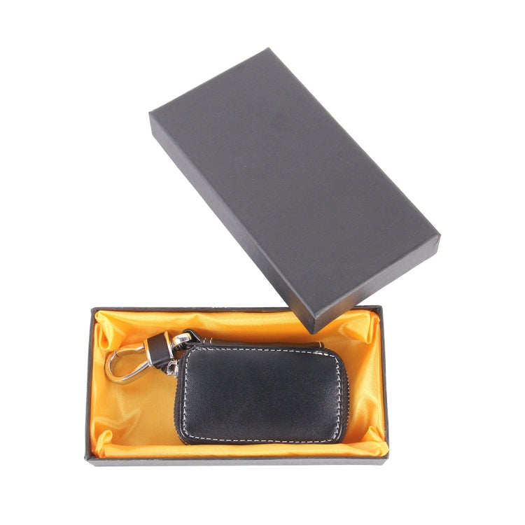 Universal Leather Flash Powder Texture Waist Hanging Zipper Wallets Key Holder Bag (No Include Key), Flash Powder Texture Black