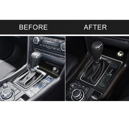 Car Carbon Fiber Right Drive Gear Frame B Decorative Sticker for Mazda Axela 2017-2018, Right Drive Gear Frame B