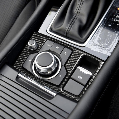 Car Carbon Fiber Right Drive Multimedia Frame B Decorative Sticker for Mazda Axela 2017-2018, Right Drive Multimedia Frame B