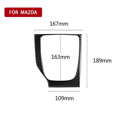 Car Carbon Fiber Left Drive Manual Gear Frame C Decorative Sticker for Mazda Axela 2017-2018, Left Drive Manual Gear Frame C