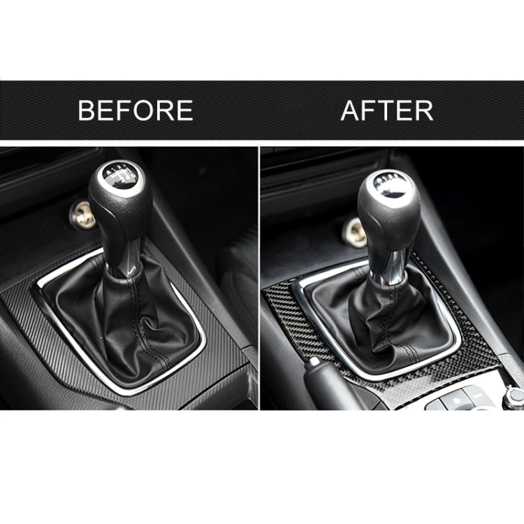 Car Carbon Fiber Left Drive Manual Gear Frame C Decorative Sticker for Mazda Axela 2017-2018, Left Drive Manual Gear Frame C
