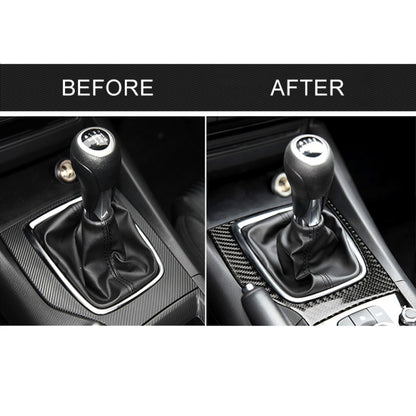 Car Carbon Fiber Left Drive Manual Gear Frame C Decorative Sticker for Mazda Axela 2017-2018, Left Drive Manual Gear Frame C