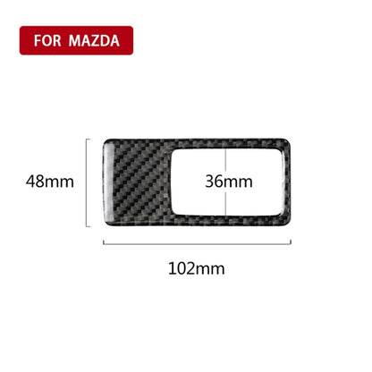 Car Carbon Fiber Headlight Adjustment Frame Decorative Sticker for Mazda Axela 2014 / 2017-2018, Left Drive, Headlight Adjustment Frame (A)