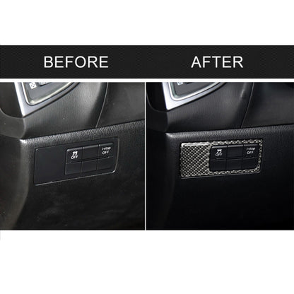 Car Carbon Fiber Headlight Adjustment Frame Decorative Sticker for Mazda Axela 2014 / 2017-2018, Left Drive, Headlight Adjustment Frame (A)