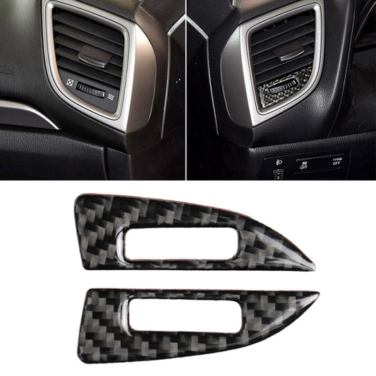 Car Carbon Fiber Air Conditioning Air Outlet Adjustment Frame Decorative Sticker for Mazda Axela 2014 / 2017-2018, Air Conditioning Air Outlet Adjustment
