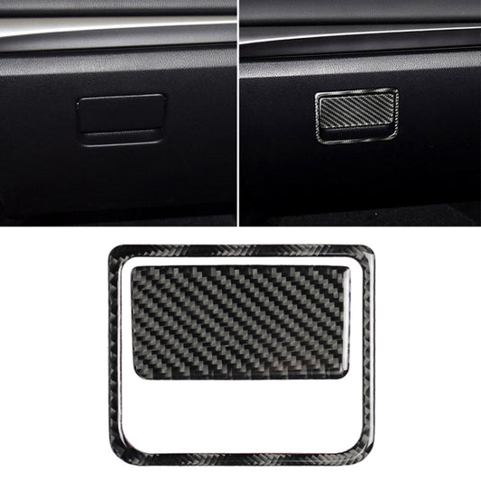 Car Carbon Fiber Front Passenger Seat Storage Box Decorative Sticker for Mazda Axela 2017-2018, Front Passenger Seat Storage Box