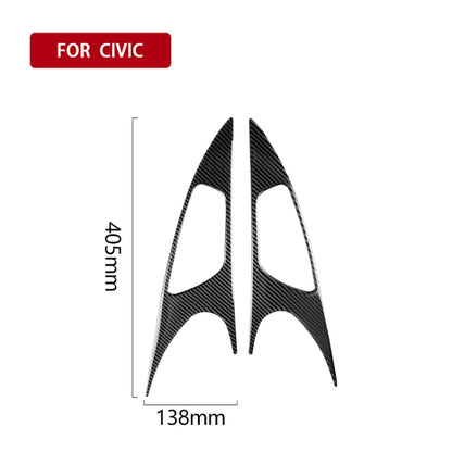 2 PCS Car Carbon Fiber Door Inner Handle Wrist Panel Decorative Sticker for Honda Tenth Generation Civic 2016-2019, Door Inner Handle Wrist Panel