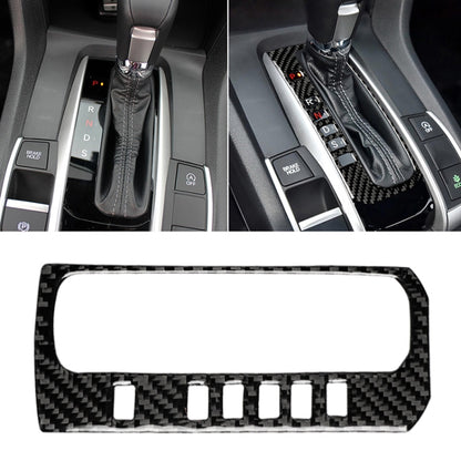 Car Carbon Fiber Gear Position Button Frame Decorative Sticker for Honda Tenth Generation Civic 2016-2019, Left Drive, Gear Position Button Frame