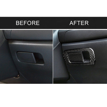 Car Carbon Fiber Storage Box Switch Decorative Sticker for Honda Tenth Generation Civic 2016-2019, Left Drive, Storage Box Switch